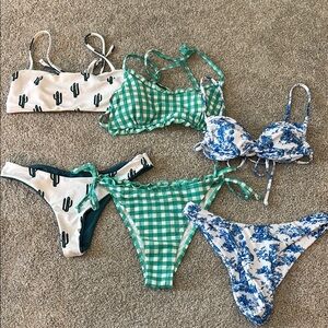 Green and Blue Bikini 3 Piece Set xs/s